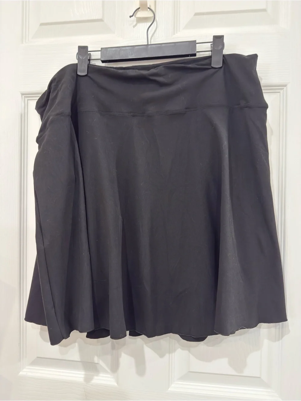 Black High-Waisted Circle Skirt/ Skort